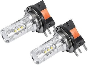 2tk 80w H15 LED pirnid valged auto esitulede pirnid LED sõidutuled hind ja info | Autotuled | kaup24.ee