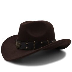 Disainer meeste ja naiste sügistalvemütsid Western Cowboy Caps Päikesevari Reisikasket Homme Gorras Para Hombres цена и информация | Мужские шарфы, шапки, перчатки | kaup24.ee