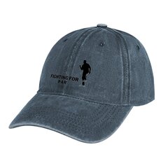 Fighting for Par Silhouette Golf Putting Design Cowboy Hat Custom Cap Jõulumütsid Suvemütsid Müts Naine Meeste цена и информация | Мужские шарфы, шапки, перчатки | kaup24.ee