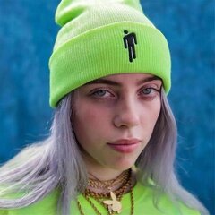 Вязаная шапка Billie Eilish, зручныя дыхаючыя мяккія зімовыя шапкі для жанчын і мужчын цена и информация | Мужские шарфы, шапки, перчатки | kaup24.ee