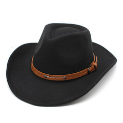 Four Seasons Cowboy mütsid naistele ja meestele Unisex mütsid, villased 57 58 cm kaardus äärega lihtne rihm Western Cowgirl 2023 NZ0075 hind ja info | Meeste sallid, mütsid ja kindad | kaup24.ee