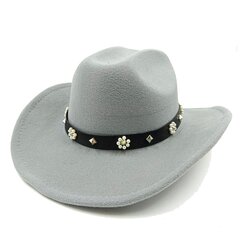 Kauboi müts Sügistalv 2023 Willow Nail Belt Unisex Solid Jazz Hat Knight Western Cowboy müts chapeu kauboi sombreros de hombr цена и информация | Мужские шарфы, шапки, перчатки | kaup24.ee