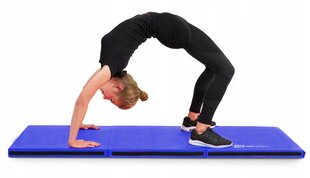 Kokkupandav gimnastikamat Hop-Sport, 180x60 cm, sinine hind ja info | Joogamatid | kaup24.ee