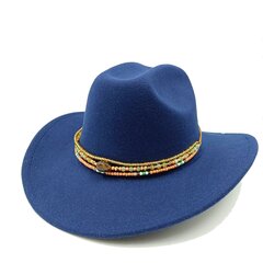 Kauboi müts Sügistalv 2023 Willow Nail Belt Unisex Solid Jazz Hat Knight Western Cowboy müts chapeu kauboi sombreros de hombr цена и информация | Мужские шарфы, шапки, перчатки | kaup24.ee