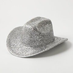 Roosa Fedora Müts Unisex Cowboy Festival Müts Sliver Peomüts Mood Sügistalvine Pruut Kirik Mütsid Pulmakleit Jazz Müts hind ja info | Meeste sallid, mütsid ja kindad | kaup24.ee