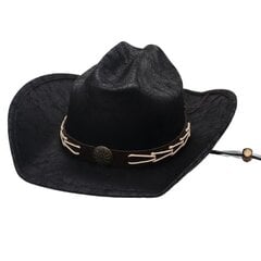 Meeste ja naiste disainkübar Western Cowboy Cap Ethnic Jazz Nahast Gorras Para Hombres Casquette Homme hind ja info | Meeste sallid, mütsid ja kindad | kaup24.ee