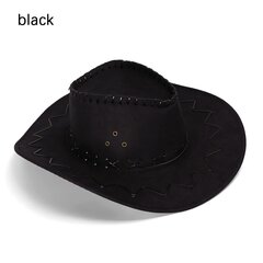 Naised Mehed Kauboi Müts Lääne seemisnahast Cowgirl Mütsid Mood West Fancy Kleit Peo peakatted Unisex Cap цена и информация | Мужские шарфы, шапки, перчатки | kaup24.ee