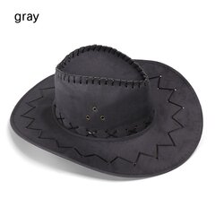 Naised Mehed Kauboi Müts Lääne seemisnahast Cowgirl Mütsid Mood West Fancy Kleit Peo peakatted Unisex Cap hind ja info | Meeste sallid, mütsid ja kindad | kaup24.ee