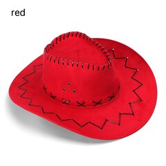 Naised Mehed Kauboi Müts Lääne seemisnahast Cowgirl Mütsid Mood West Fancy Kleit Peo peakatted Unisex Cap hind ja info | Meeste sallid, mütsid ja kindad | kaup24.ee