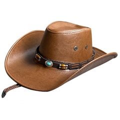 Lääne stiilis müts Vintage Western Cowboy müts retro etnilise vöödekooriga Stiilne reguleeritav kleit meestele naistele klassikaline hind ja info | Meeste sallid, mütsid ja kindad | kaup24.ee