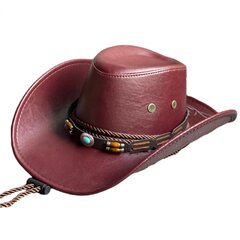 Lääne stiilis müts Vintage Western Cowboy müts retro etnilise vöödekooriga Stiilne reguleeritav kleit meestele naistele klassikaline hind ja info | Meeste sallid, mütsid ja kindad | kaup24.ee