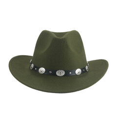 Mütsid naistele Fedora Cowboy Müts Western Cowboy Cowgirl Casual Vöö Band Meeste Müts Meeste Naiste Fedora Müts Sombrero Vaquero Hombre hind ja info | Meeste sallid, mütsid ja kindad | kaup24.ee