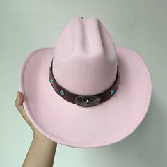 Cowhead Cowboy Hat meeste härrasmeeste naiste jazzkauboi müts nahast laia äärega Cloche Church Sombrero Hombre müts hind ja info | Meeste sallid, mütsid ja kindad | kaup24.ee