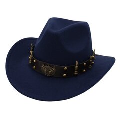 Western Cowboy Meeste Müts Klassikaline Kantri Jazz Mütsid Naistele Retro Bullet Korpused Belt Knight Must Viltmütsid California hind ja info | Meeste sallid, mütsid ja kindad | kaup24.ee