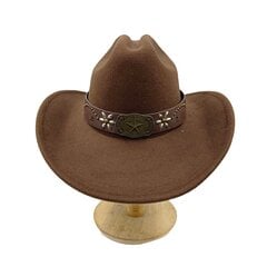 Cowhead Accessories Western Cowboy Hat Sügis- ja talvedžäss Kauboi müts nahaga kirikumüts chapeau homme chapeau fem hind ja info | Meeste sallid, mütsid ja kindad | kaup24.ee