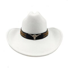 Cowhead Accessories Western Cowboy Hat Sügis- ja talvedžäss Kauboi müts nahaga kirikumüts chapeau homme chapeau fem hind ja info | Meeste sallid, mütsid ja kindad | kaup24.ee