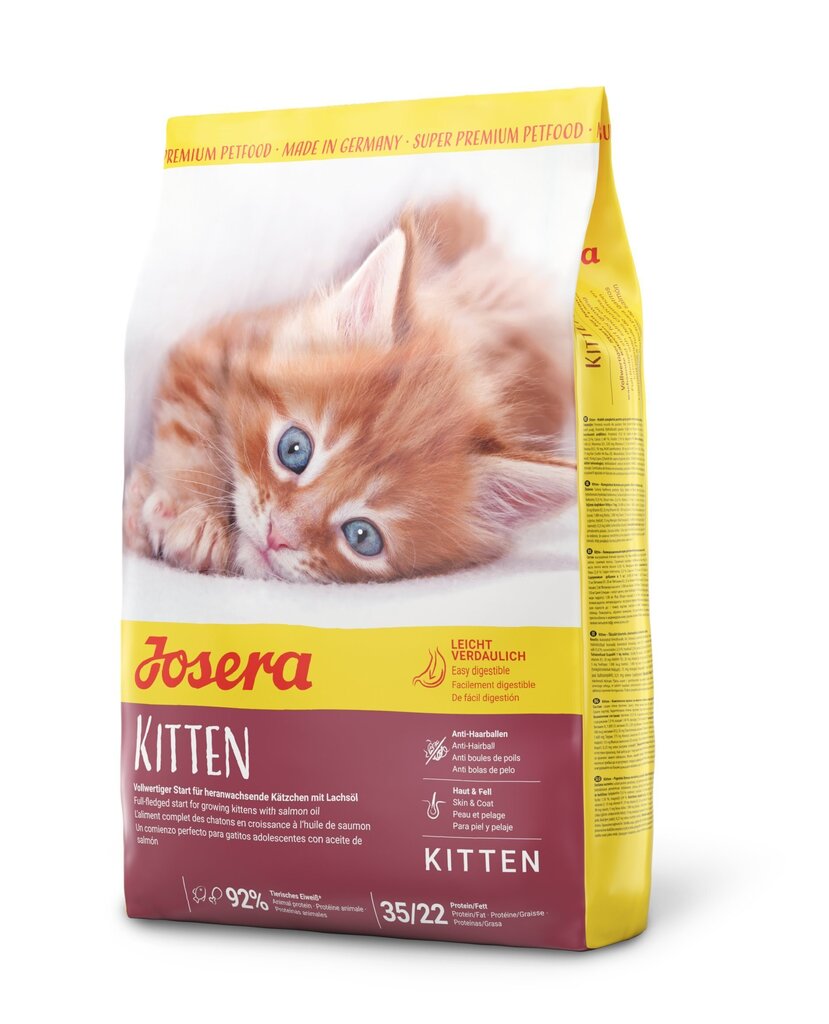 Kuivtoit kassipoegadele Josera Kitten, 2 kg hind ja info | Kuivtoit kassidele | kaup24.ee