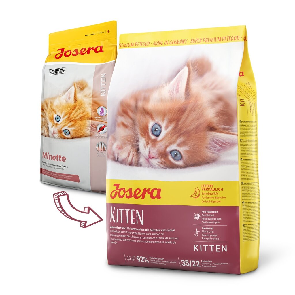 Kuivtoit kassipoegadele Josera Kitten, 2 kg hind ja info | Kuivtoit kassidele | kaup24.ee