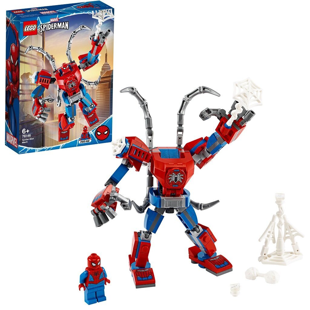 76146 LEGO® Super Heroes Spider-Man robot цена и информация | Klotsid ja konstruktorid | kaup24.ee