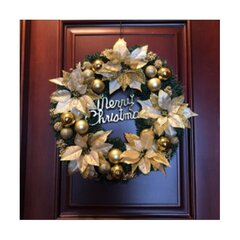 Dekoratiivne jõulupärg esiukse rippuv jõulupärg Golden Wreath Hotel Malli kodukaunistus (40 cm) цена и информация | Искусственные елки | kaup24.ee