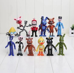 12 tk Five Nights At Freddy's figuur FNAF Chica Bonnie Foxy Freddy Fazbear Bear PVC Action Figuurid 5-11cm hind ja info | Mudelautode kollektsioneerimine | kaup24.ee