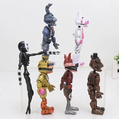 6 tk Five Nights at Freddy's figuur FNAF mänguasi Bonnie Foxy Freddy Fazbear karu mannekeeni nukk PVC action mänguasja figuurid hind ja info | Mudelautode kollektsioneerimine | kaup24.ee