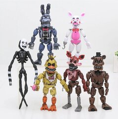 6 tk Five Nights at Freddy's figuur FNAF mänguasi Bonnie Foxy Freddy Fazbear karu mannekeeni nukk PVC action mänguasja figuurid hind ja info | Mudelautode kollektsioneerimine | kaup24.ee