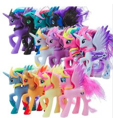 12 tk 14cm my little pony armas pvc ükssarvik pvc väike ponis hobune action mänguasja figuurid nukud hind ja info | Mudelautode kollektsioneerimine | kaup24.ee