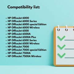 Чернильный картридж для принтера HP 920XC голубой, 15 мл, 1750 страниц, CD972AE, совместимый с officejet 6000 6500 6500a 7000 7500 7500A цена и информация | Картриджи для струйных принтеров | kaup24.ee