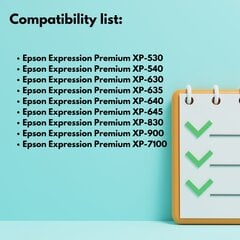 Комплект из 5 картриджей Epson 33 XL T3351, 22 мл и 950 страниц черного цвета, 13 мл и 940 страниц каждого цвета, совместим с XP-530 XP-540 XP-630 XP-635 XP-640 XP-830 900 7100 цена и информация | Картриджи для струйных принтеров | kaup24.ee