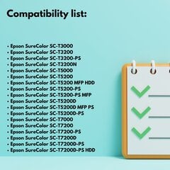 Черный матовый картридж для принтера Epson T6945, 700 мл , C13T69454500, совместим с SC-T3000 SC-T3200 SC-T3200 SC-T3200-PS SC-T3200N SC-T5000 цена и информация | Картриджи для струйных принтеров | kaup24.ee