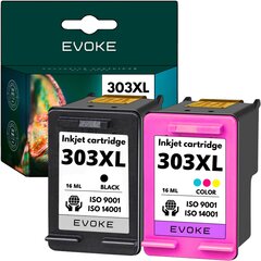 HP 303 must + XL värviline printerikassett | INK SET | 800 + 664 lehekülge | ühildub mudeliga 6220 6230 6234 7920e 7830 7130 7200 7900 hind ja info | Tindiprinteri kassetid | kaup24.ee