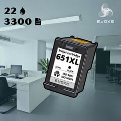 Картридж для принтера HP 651 черный XL | 22 мл | 3300 страниц | совместим с OfficeJet 202c 250 252 Deskjet Ink Advantage 5575 5645 цена и информация | Картриджи для струйных принтеров | kaup24.ee