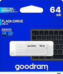 GOODRAM USB 2.0 флэш-накопитель 64 ГБ, Белый цена и информация | USB накопители | kaup24.ee