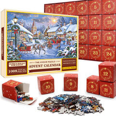 Puzzle Advent Calendar 2024, 1008 Puzzle Pieces 24 Day Christmas Calendars Advent Calendars Puzzle SD36 цена и информация | Рождественские украшения | kaup24.ee