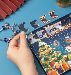 Advendikalender 2024 Ehted Advendikalender DIY Käevõru komplekt Sõrmused Kõrvarõngad Ehted Kalender Jõulukalender – Stiil R3 hind ja info | Ehete valmistamine, helmestamine | kaup24.ee