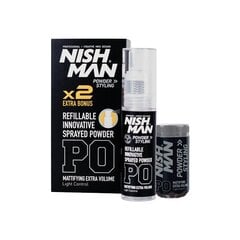 Пудра для волос Nishman Powder Styling Refillable Innovative Sprayed, 20+20 g цена и информация | Средства для укладки волос | kaup24.ee