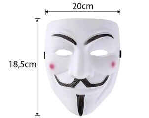 Halloweeni mask MaskaraPQ, valge hind ja info | Karnevali kostüümid | kaup24.ee