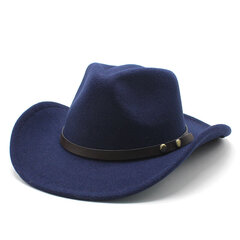 Roll up Brim naiste meeste villane lääne kauboi müts Gentleman Jazz Sombrero Hombre Cap Cowgirl Bowler Cap 56 58CM цена и информация | Мужские шарфы, шапки, перчатки | kaup24.ee