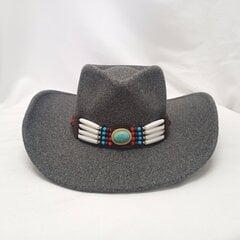 Kauboi müts sügistalvine lehma muster fedora müts kahepoolne paksendatud curling härja pea logo unisex jazz цена и информация | Мужские шарфы, шапки, перчатки | kaup24.ee