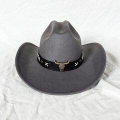 Kauboi müts Sügistalv 2023 Willow Nail Belt Unisex Solid Jazz Hat Knight Western Cowboy müts chapeu kauboi sombreros de hombr цена и информация | Мужские шарфы, шапки, перчатки | kaup24.ee