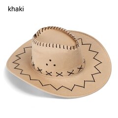 Naised Mehed Kauboi Müts Lääne seemisnahast Cowgirl Mütsid Mood West Fancy Kleit Peo peakatted Unisex Cap hind ja info | Meeste sallid, mütsid ja kindad | kaup24.ee