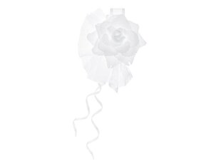 Автомобильная декорация Rose, белая, 14 см (1 упаковка/ 4 шт) цена и информация | Праздничные декорации | kaup24.ee