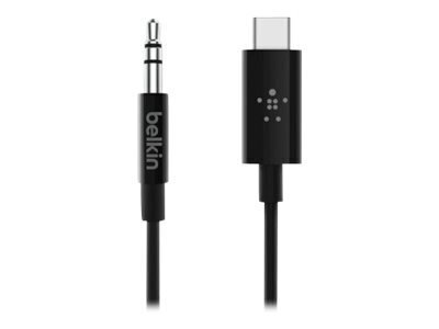 Belkin F7U079bt06-BLK, USB-C/Aux 3.5 mm, 1.8 m цена и информация | Kaablid ja juhtmed | kaup24.ee