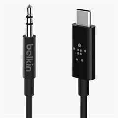 Belkin F7U079bt06-BLK, USB-C/Aux 3.5 мм, 1.8 м цена и информация | Кабели и провода | kaup24.ee