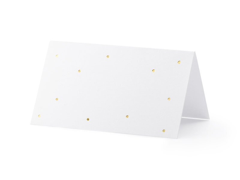 Nimekaart Dots, kuldne, 9.5x5.5 cm (1 pakk/ 10 tk) hind ja info | Peokaunistused | kaup24.ee