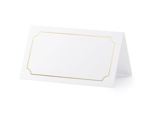 Nimekaart Frame, kuldne, 9.5x5.5 cm (1 pakk/ 10 tk) цена и информация | Праздничные декорации | kaup24.ee