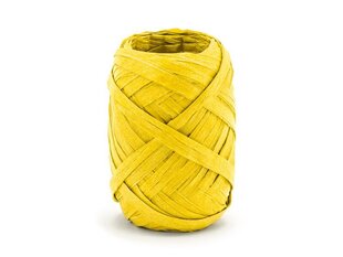 Ленточка рафии 5мм / 10м, желтая. цена и информация | Подарочные упаковки | kaup24.ee