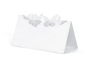 Nimekaart Butterflies 9.2x5.7cm (1 pakk/ 10 tk) цена и информация | Праздничные декорации | kaup24.ee