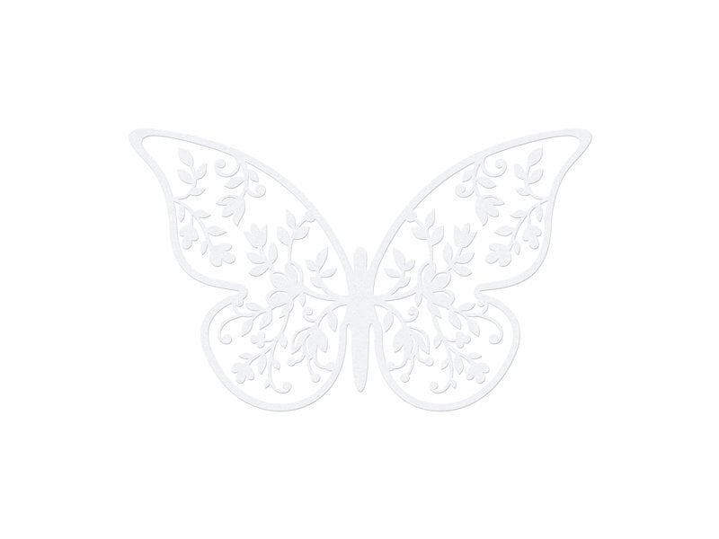 Paberdekoratsioonid Butterflies 8x5 cm (1 karp/ 50 pakki) (1 pakk/ 10 tk) цена и информация | Peokaunistused | kaup24.ee